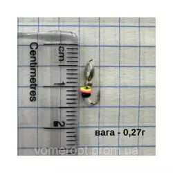 Мормишка вольфрамова  STREAM 4525 Німфа вушко з паєтками і бісером 2,5мм 0,27гр срібло(ціна за 1 шт)