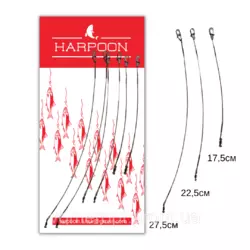 НАБІР Поводків плетениx HARPOON (15,20,25см по 2шт) 6шт ЗЕЛЕНІ