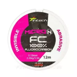 Волосінь Флюрокарбон Intech Micron FC 12m (1.85kg/4.1lb)  0.17mm