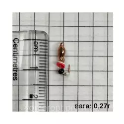 Мормишка вольфрамова  STREAM 4525 Німфа вушко з паєтками і бісером 2,5мм 0,27гр мідь(ціна за 1 шт)