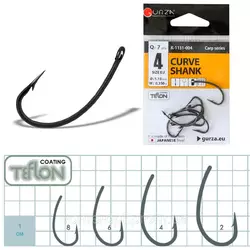 Гачки GURZA CURVE SHANK PTF #8  (10шт в уп) Гачки GURZA CURVE SHANK PTF #8  (10шт в уп)