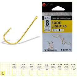 Гачки GURZA SODE LIGHT (F6) G #14  (10шт в уп) Гачки GURZA SODE LIGHT (F6) G #14  (10шт в уп)