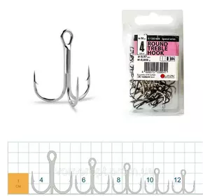 Трійник GURZA ROUND TREBLE hook BN #12   (50шт в уп) Трійник GURZA ROUND TREBLE hook BN #12   (50шт в уп)