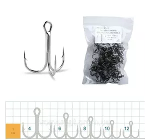 Трійник SCORPION ECONOMY ROUND BEND TREBLE  №12 (100шт в уп) Трійник SCORPION ECONOMY ROUND BEND TREBLE  №12 (100шт в уп)