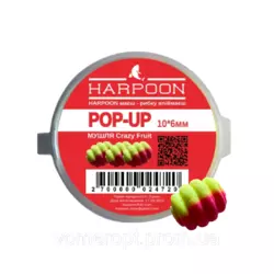 Бойл HARPOON Pop UP 10*6мм МУШЛЯ рожево-жовта  Сrazy Fruit