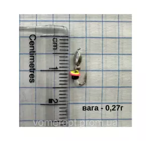 Мормишка вольфрамова  STREAM 4525 Німфа вушко з паєтками і бісером 2,5мм 0,27гр срібло(ціна за 1 шт)