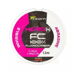 Волосінь Флюрокарбон Intech Micron FC 12m (2.39kg/5.3lb)  0.19mm