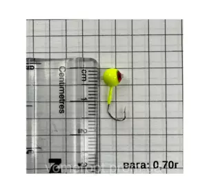 Мормишка Finnex свинець із камінцем Swarovski 0,70г D-5мм жовта   (10 шт) ЦІНА ЗА 1шт