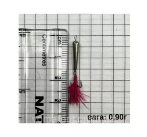 Мормишка вольфрам STREAM T5432 NI-TF Чортик з мухою  0,90г L-1,3см трійник  нікель  (ціна за 1 шт)