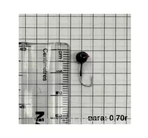 Мормишка Finnex свинець із камінцем Swarovski 0,70г D-5мм  чорна  (10 шт) ЦІНА ЗА 1шт