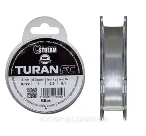 Волосінь Флюрокарбон G.STREAM Turan FC 50м 0,172/2,3кг